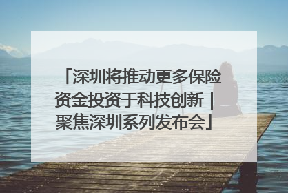 深圳将推动更多保险资金投资于科技创新｜聚焦深圳系列发布会