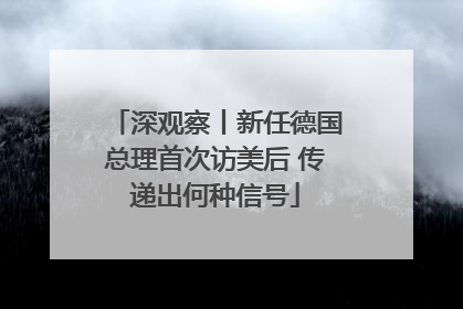 深观察丨新任德国总理首次访美后 传递出何种信号