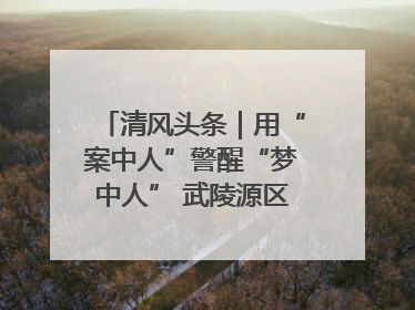 清风头条｜用“案中人”警醒“梦中人” 武陵源区百名干部“零距离”接受警示教育