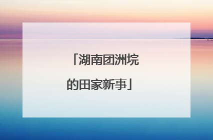 湖南团洲垸的田家新事