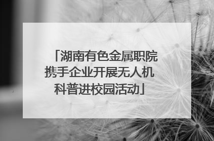 湖南有色金属职院携手企业开展无人机科普进校园活动