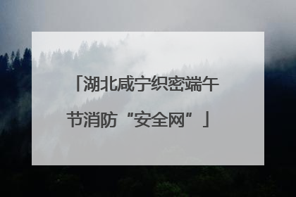 湖北咸宁织密端午节消防“安全网”