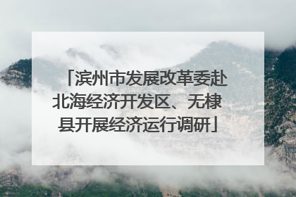 滨州市发展改革委赴北海经济开发区、无棣县开展经济运行调研