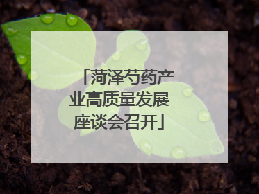 菏泽芍药产业高质量发展座谈会召开