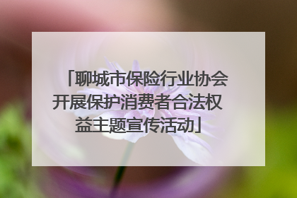 聊城市保险行业协会开展保护消费者合法权益主题宣传活动