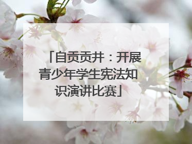 自贡贡井：开展青少年学生宪法知识演讲比赛