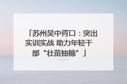 苏州吴中胥口：突出实训实战 助力年轻干部“壮苗抽穗”