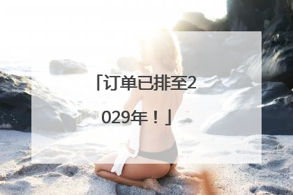 订单已排至2029年！