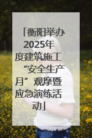 衡阳举办2025年度建筑施工“安全生产月”观摩暨应急演练活动