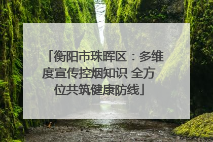 衡阳市珠晖区：多维度宣传控烟知识 全方位共筑健康防线