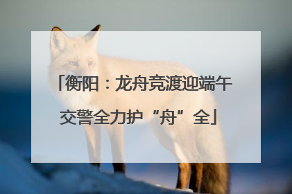 衡阳：龙舟竞渡迎端午 交警全力护“舟”全