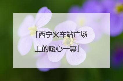 西宁火车站广场上的暖心一幕