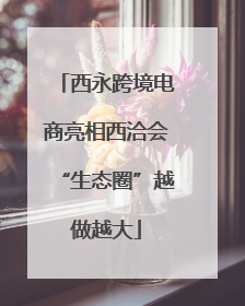西永跨境电商亮相西洽会“生态圈”越做越大