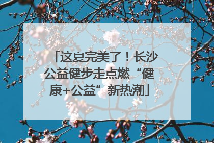 这夏完美了！长沙公益健步走点燃“健康+公益”新热潮