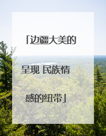 边疆大美的呈现 民族情感的纽带