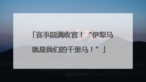 赛事圆满收官！“伊犁马就是我们的千里马！”