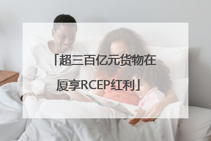 超三百亿元货物在厦享RCEP红利