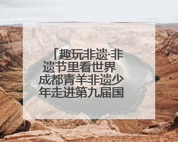 趣玩非遗·非遗节里看世界 成都青羊非遗少年走进第九届国际非遗节