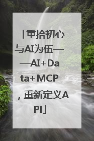 重拾初心 与AI为伍——AI+Data+MCP，重新定义API