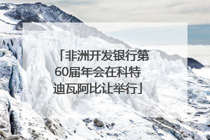 非洲开发银行第60届年会在科特迪瓦阿比让举行