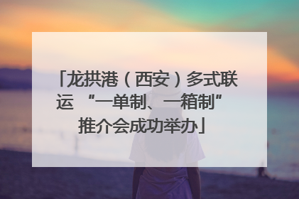 龙拱港（西安）多式联运 “一单制、一箱制” 推介会成功举办