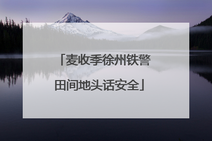 麦收季徐州铁警田间地头话安全