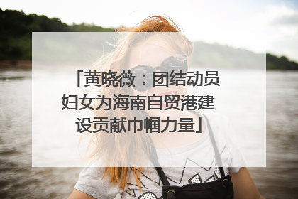 黄晓薇：团结动员妇女为海南自贸港建设贡献巾帼力量