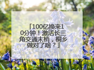 100亿换来10分钟！激活长三角交通末梢，桐乡做对了啥？