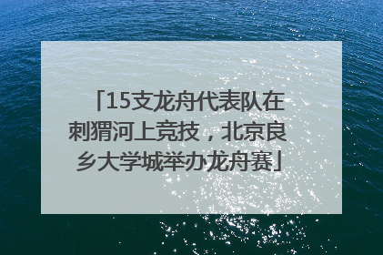 15支龙舟代表队在刺猬河上竞技，北京良乡大学城举办龙舟赛