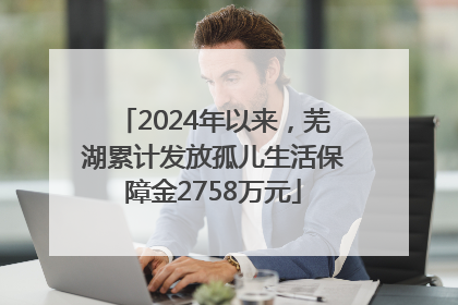 2024年以来，芜湖累计发放孤儿生活保障金2758万元