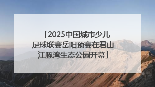 2025中国城市少儿足球联赛岳阳预赛在君山江豚湾生态公园开幕