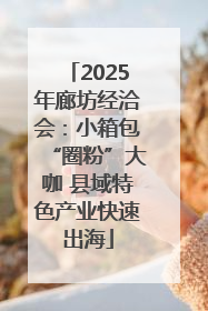 2025年廊坊经洽会：小箱包“圈粉”大咖 县域特色产业快速出海