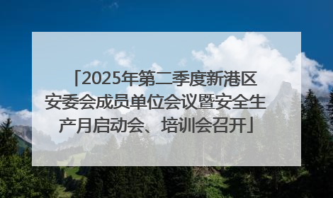 2025年第二季度新港区安委会成员单位会议暨安全生产月启动会、培训会召开