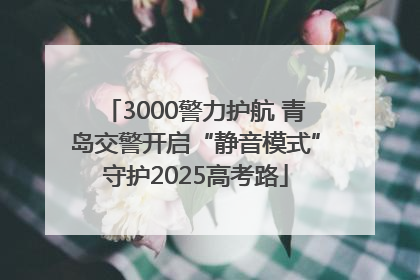 3000警力护航 青岛交警开启“静音模式”守护2025高考路