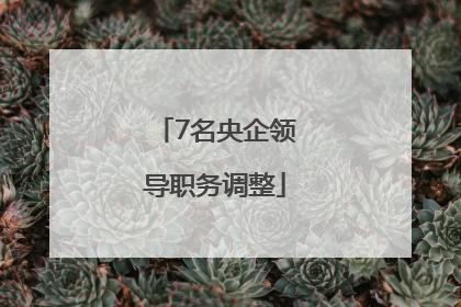 7名央企领导职务调整