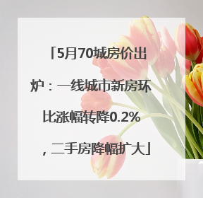 5月70城房价出炉：一线城市新房环比涨幅转降0.2%，二手房降幅扩大