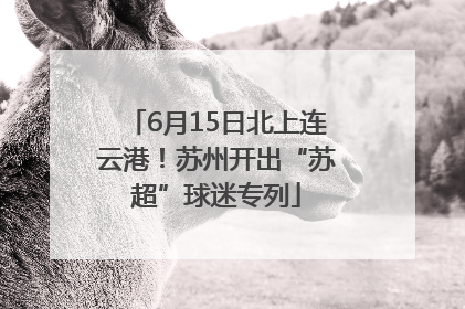 6月15日北上连云港！苏州开出“苏超”球迷专列